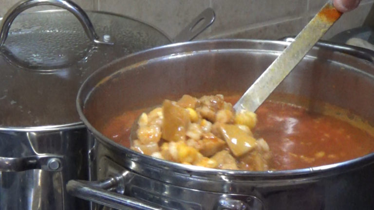 Menudo Cooking in a big pot